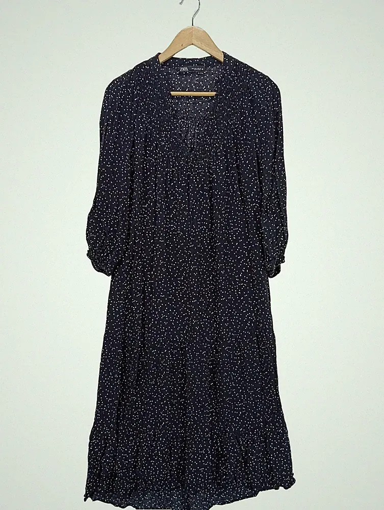 ZARA A-Linien Kleid Damen Kleid Gr. DE 36 schwarz Casual-Look