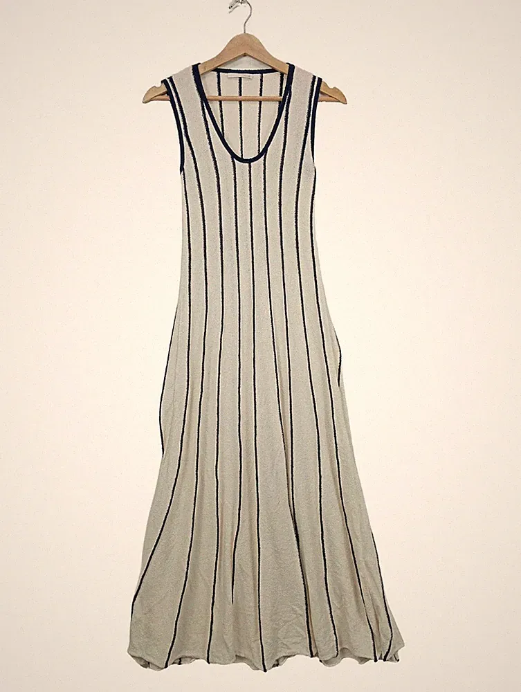 ZARA A-Linien Kleid Damen Kleid Gr. DE 36 wollweiß-schwarz Casual-Look