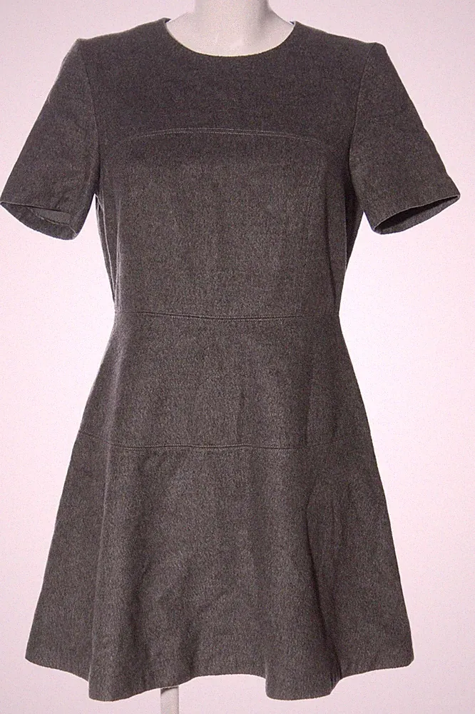 ZARA A-Linien Kleid Damen Kleid Gr. DE 38 dunkelgrau Casual-Look