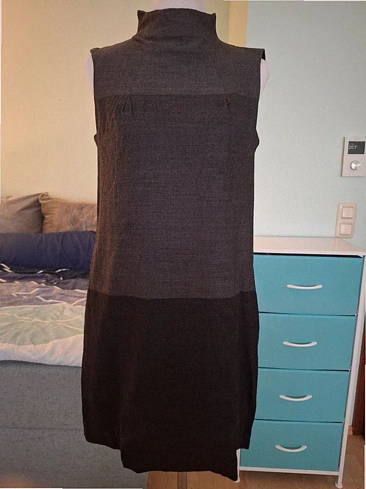 ZARA Etuikleid Gr M Schwarz Grau