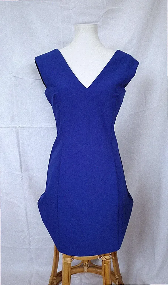 Zara Woman Etuikleid Minikleid Royalblau Gr. M Königsblau Bodycon Cocktailkleid