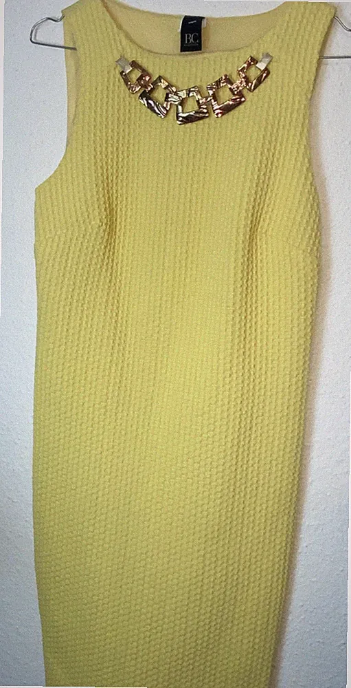 Zauberhaftes Etuikleid Bleistift Sommerkleid Gelb 34 36 Best Connections B.C.