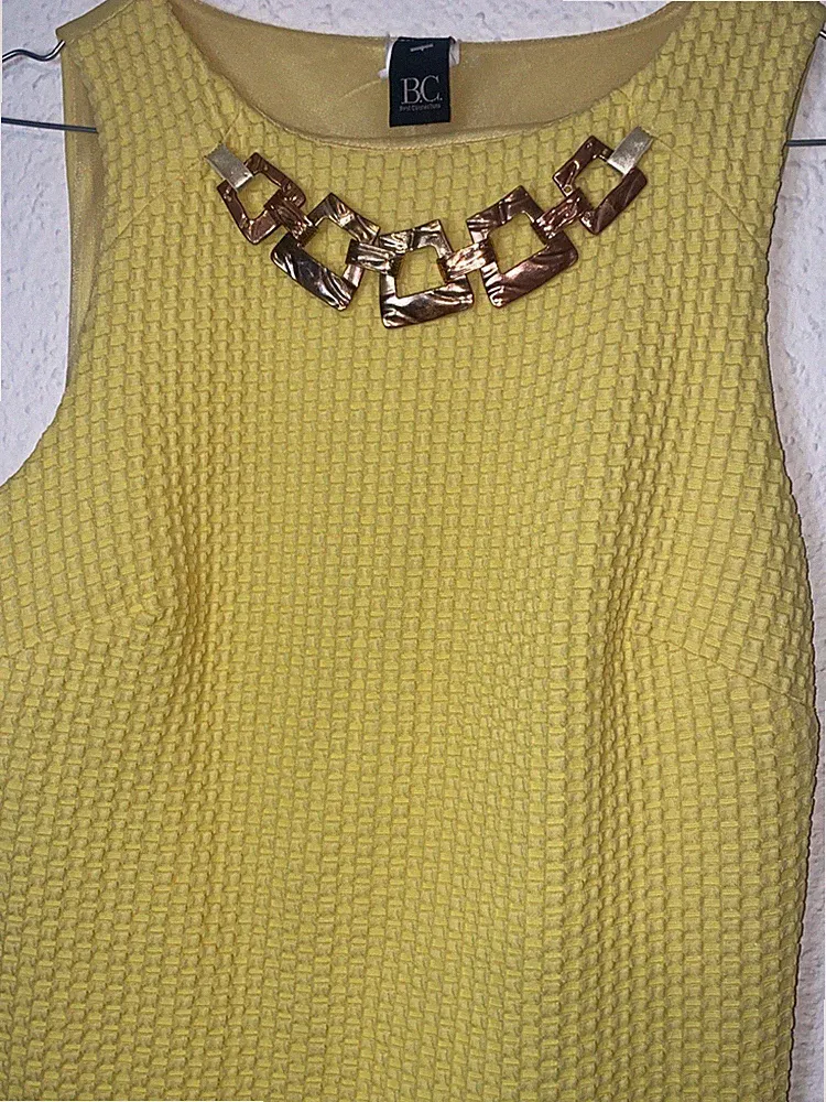 Zauberhaftes Etuikleid Bleistift Sommerkleid Gelb 34 36 Best Connections B.C.