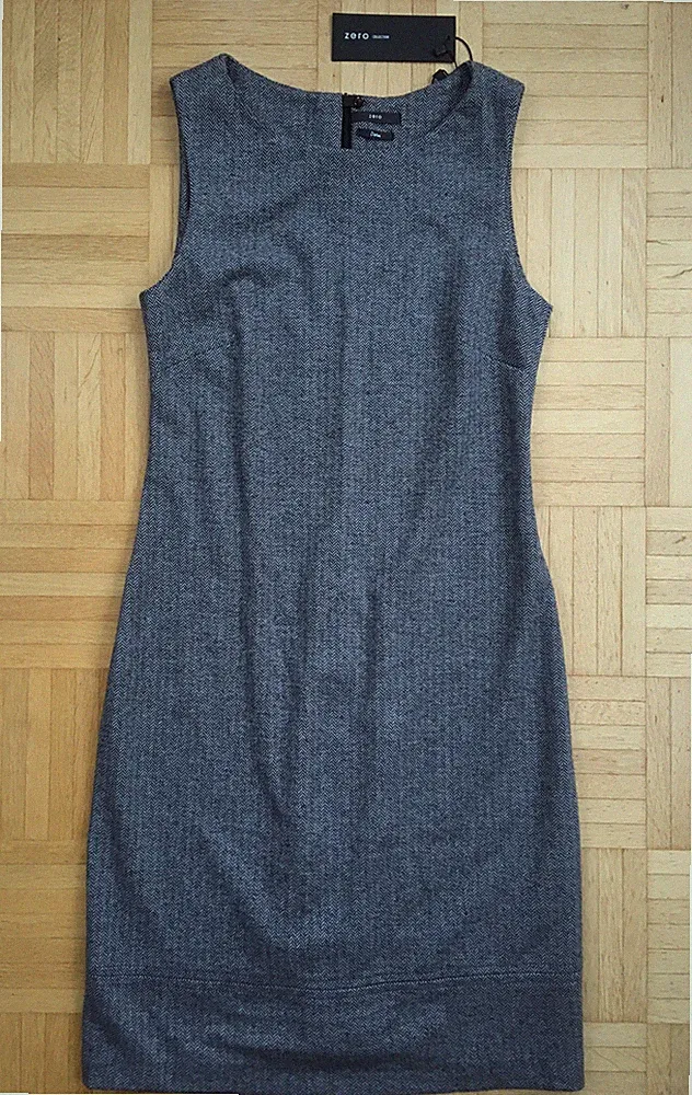 zero Dorina Etuikleid Gr. 38 grau Fischgrät elegant Business weicher Stretch NEU