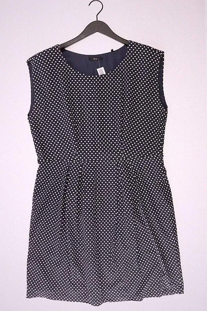 ⭐ Zero Etuikleid Regular Kleid für Damen Gr. 44, XL gepunktet Kurzarm blau ⭐