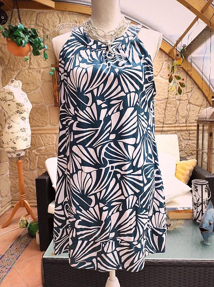 Zero Kleid Etuikleid Sommerkleid Tunika Long Bluse M 38 Top Minikleid zart + süß