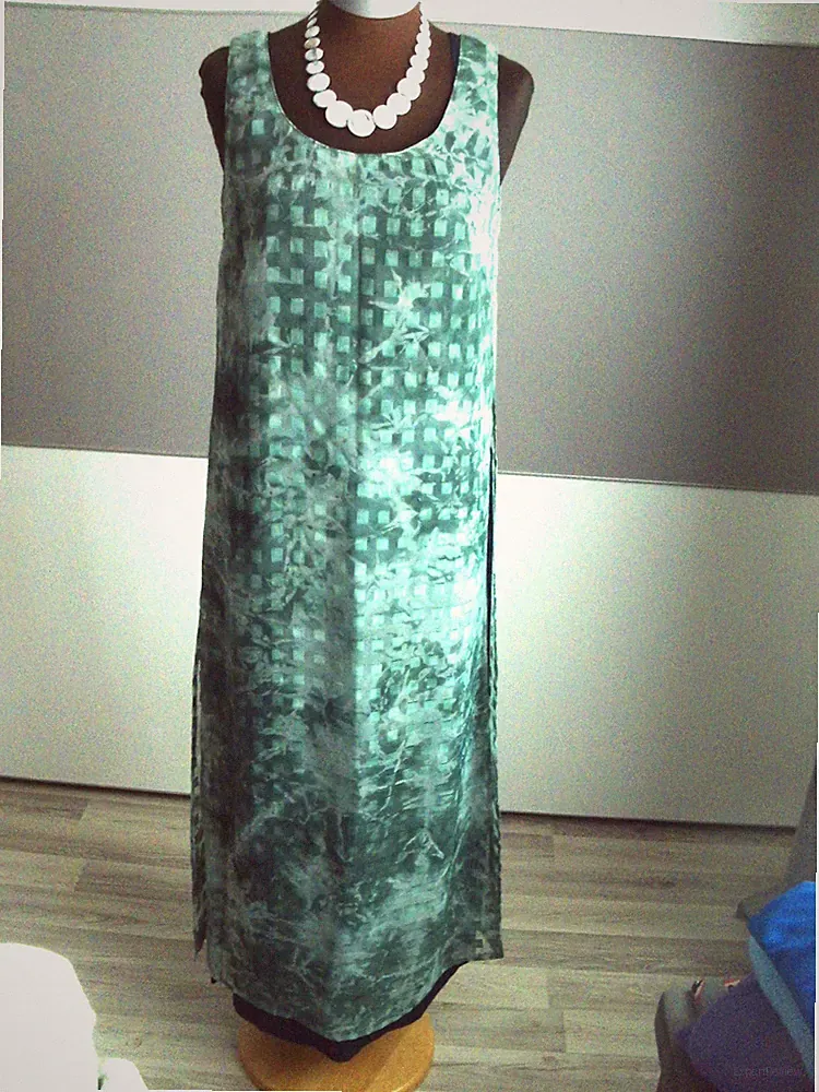 Zweiteiliges KLeid/Etuikleid/Trägerkleid/Maxikleid+Überwurf Gr.38+wenig getragen