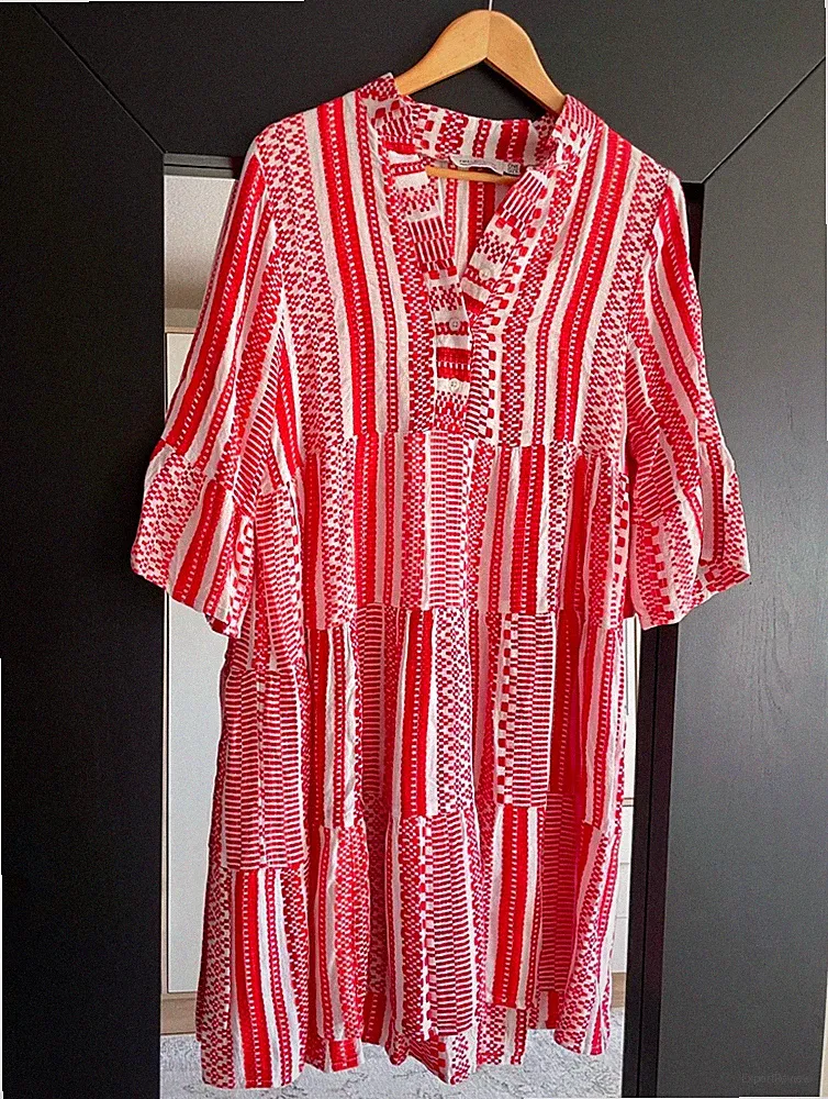 Zwillingsherz Freizeitkleid Sommer rot